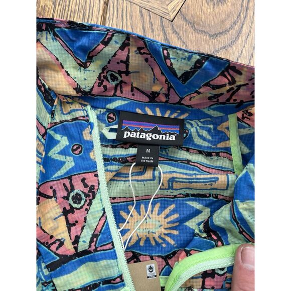 Patagonia Women's Houdini Stash 1/2-Zip Pullover High Hopes/Green Medium New - Picture 2 of 6